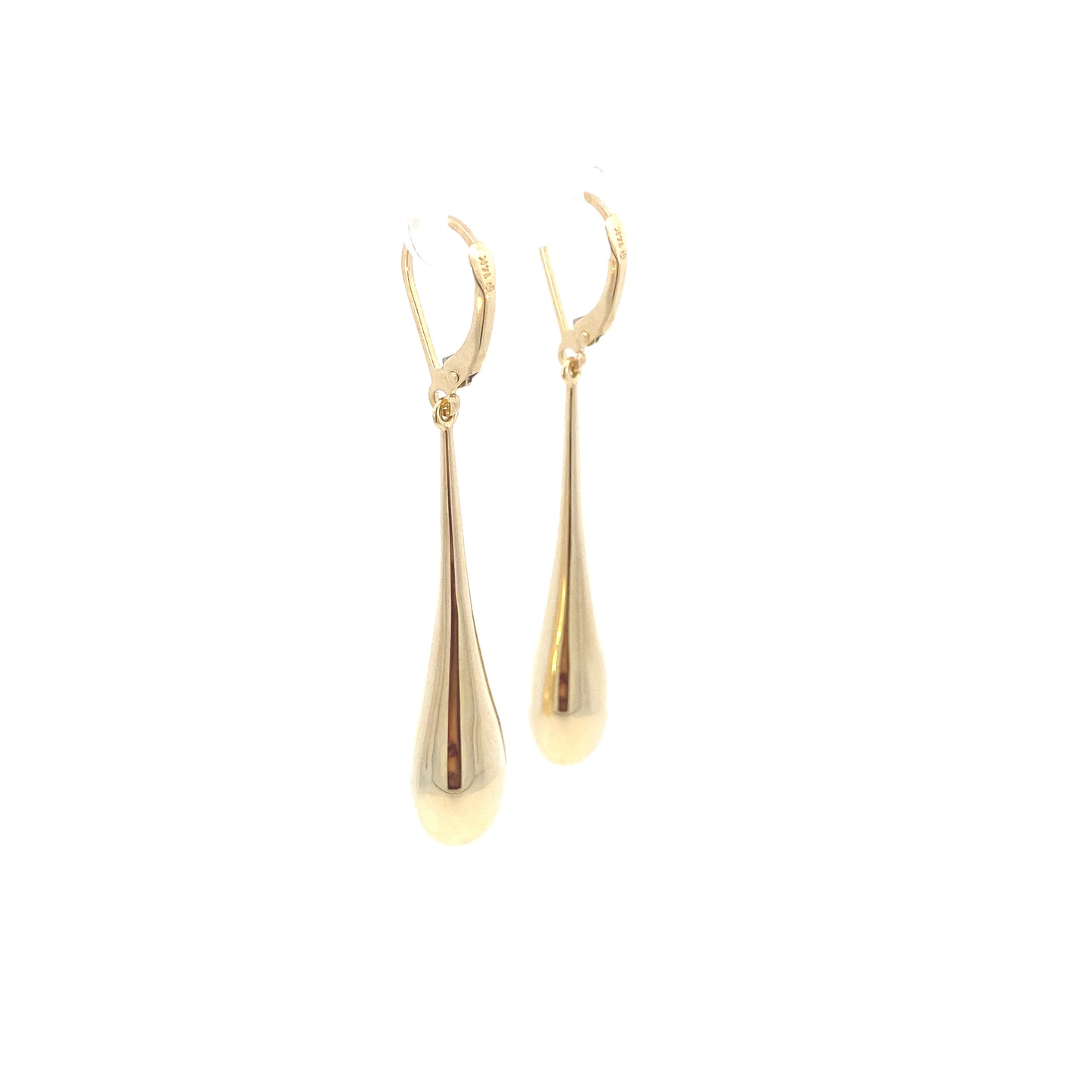 14K Gold Drop Hoop Earrings | Luby Gold Collection | Luby 