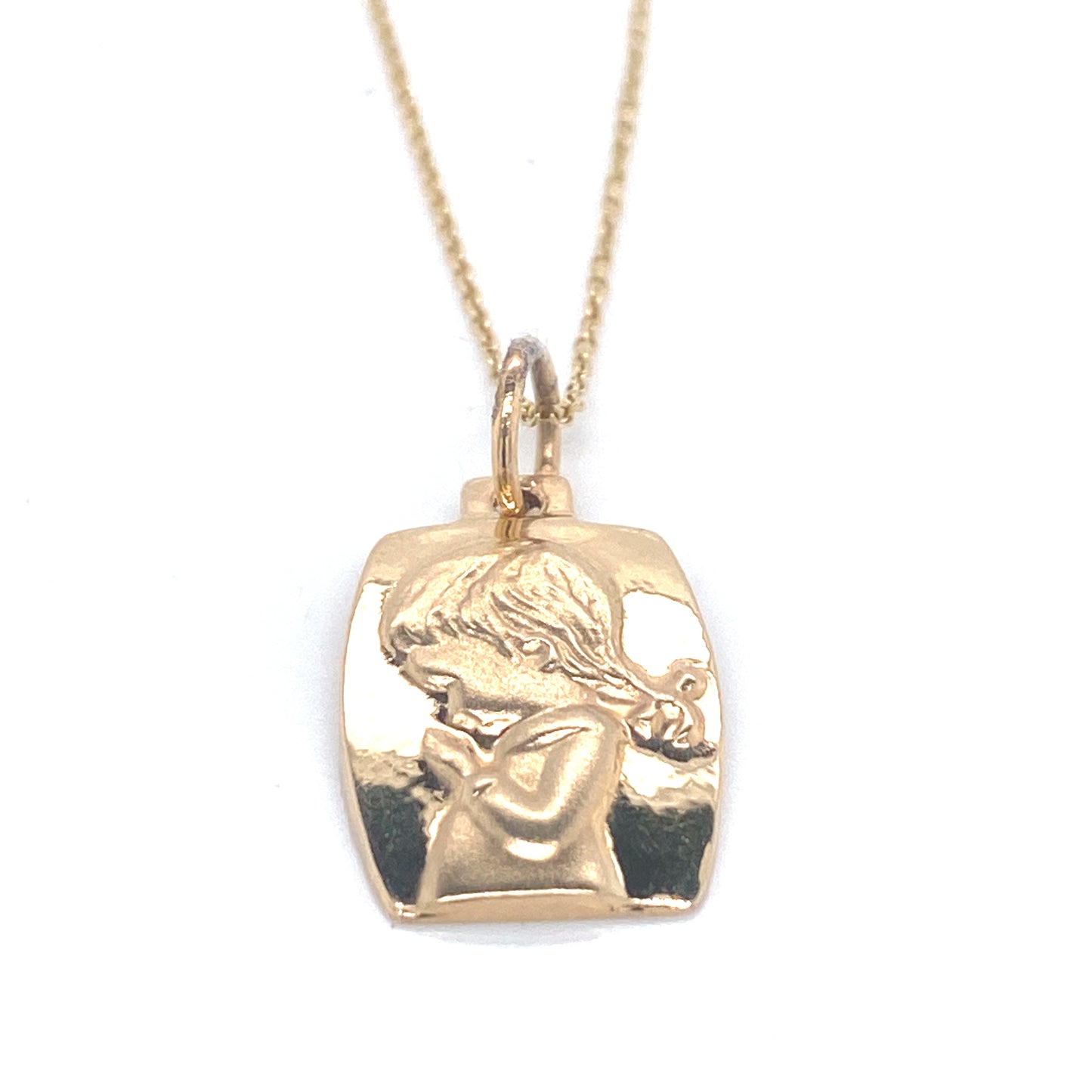 14k Little Girl Praying Pendant | Luby Gold Collection | Luby 