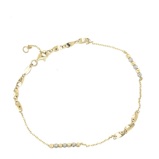 14K Gold Two-Tone Anklets | Luby Gold Collection | Luby 