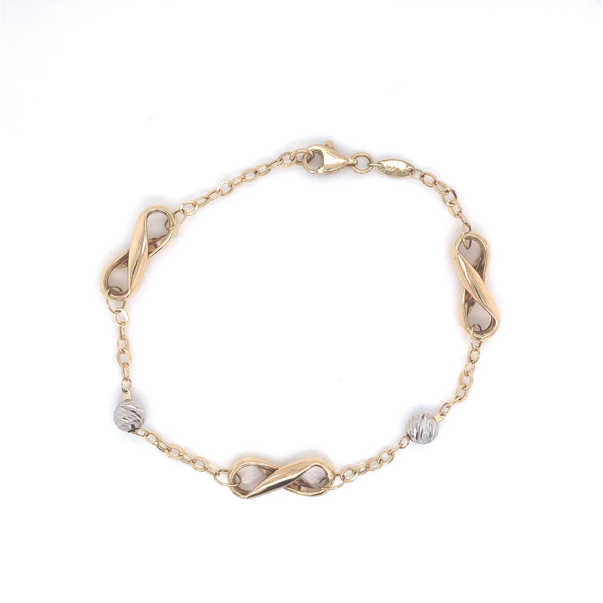 Infinity 14k Gold Two-Tone Bracelet | Luby Gold Collection | Luby 