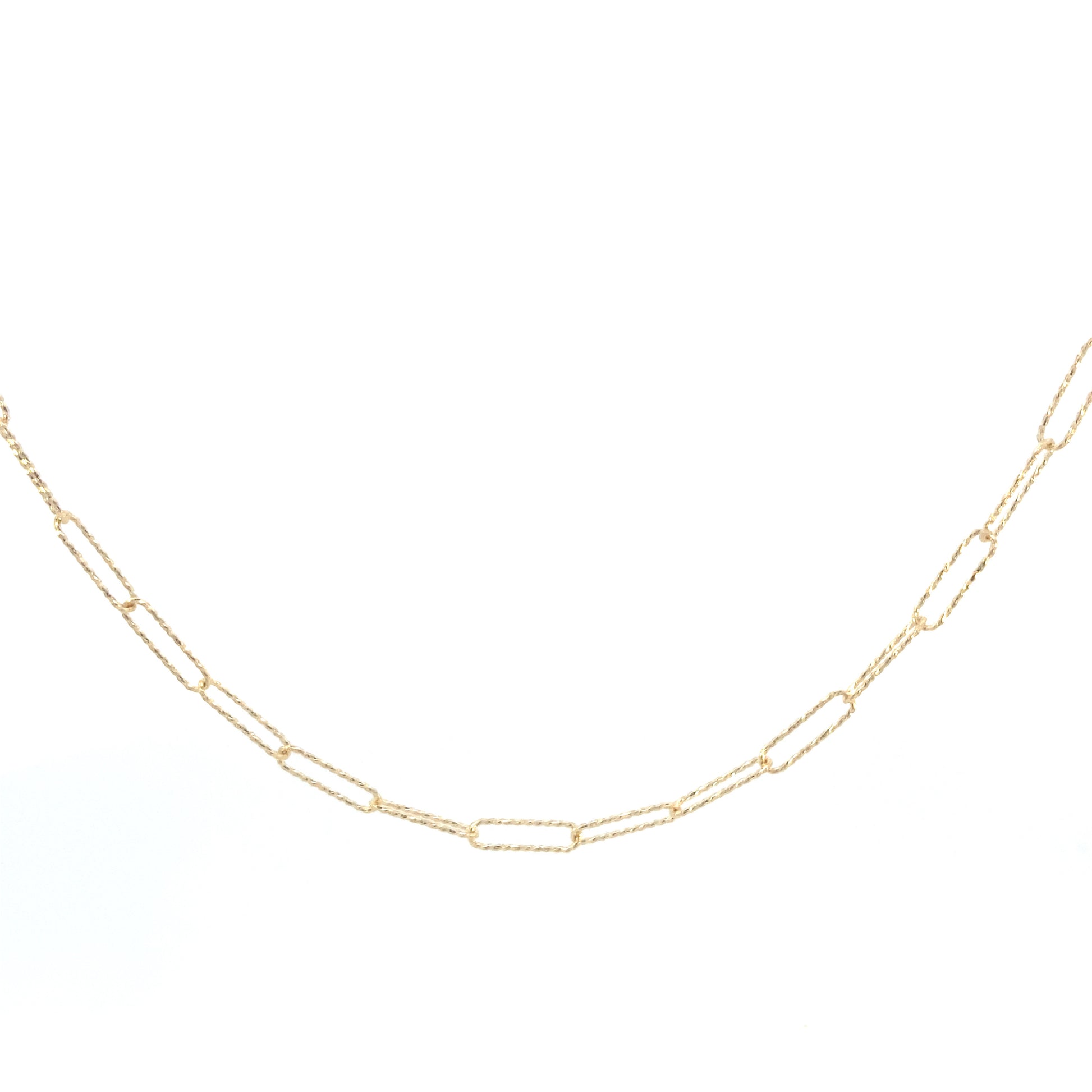14K Gold Small Paper Clip Chain | Luby Gold Collection | Luby 
