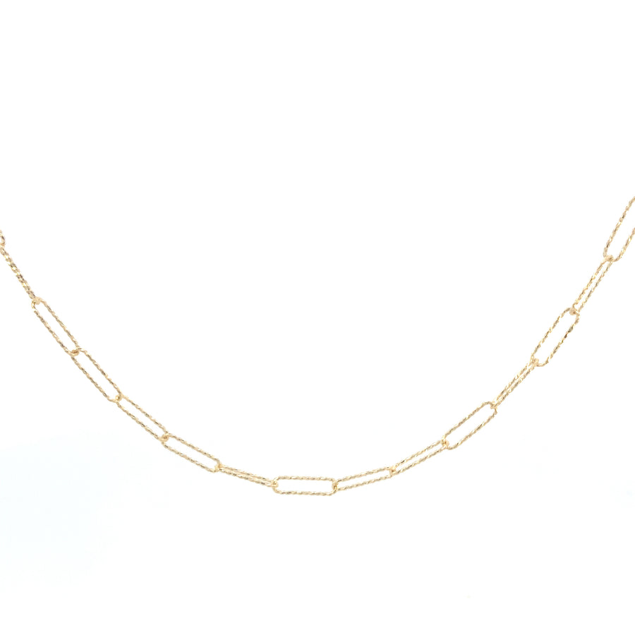14K Gold Small Paper Clip Chain