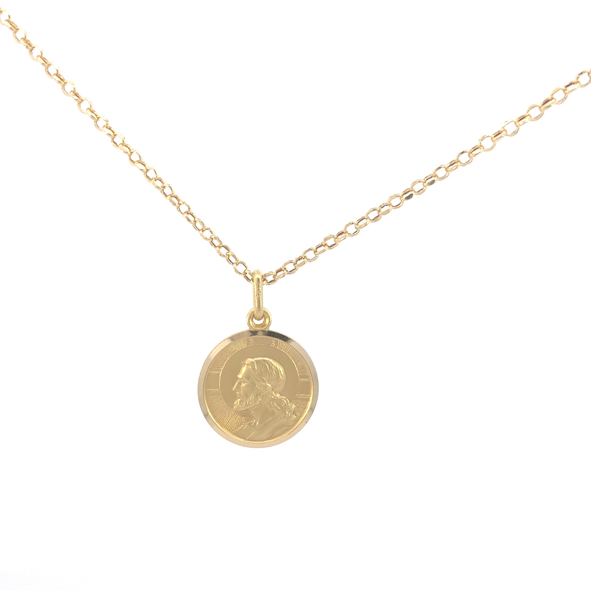 14K Gold Medallion Jesus | Luby Gold Collection | Luby 
