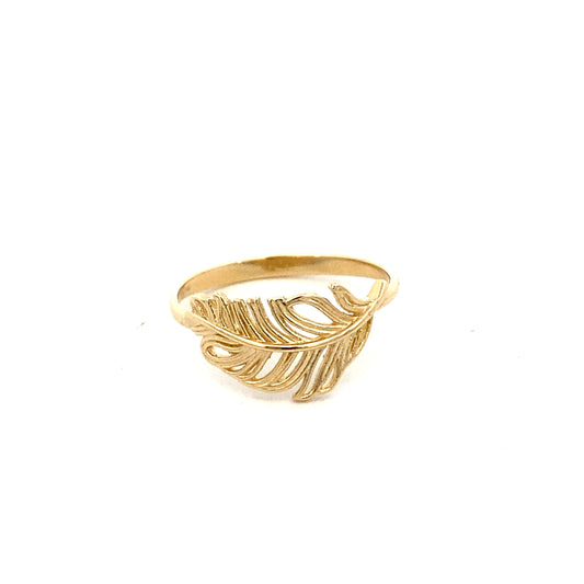 14K Gold Feather Ring | Luby Gold Collection | Luby 
