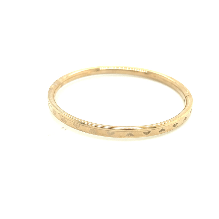 Brazalete Bebé de Oro 14K con Corazón