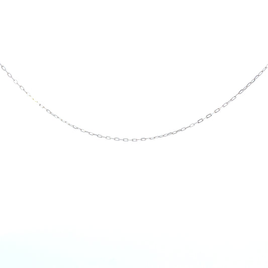 14K White Gold Paper Clip Necklace | Luby Gold Collection | Luby 