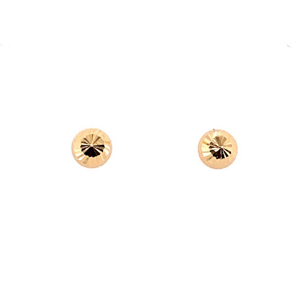 Spiral Diamond Cut 14k Gold Stud Earrings | Luby Gold Collection | Luby 