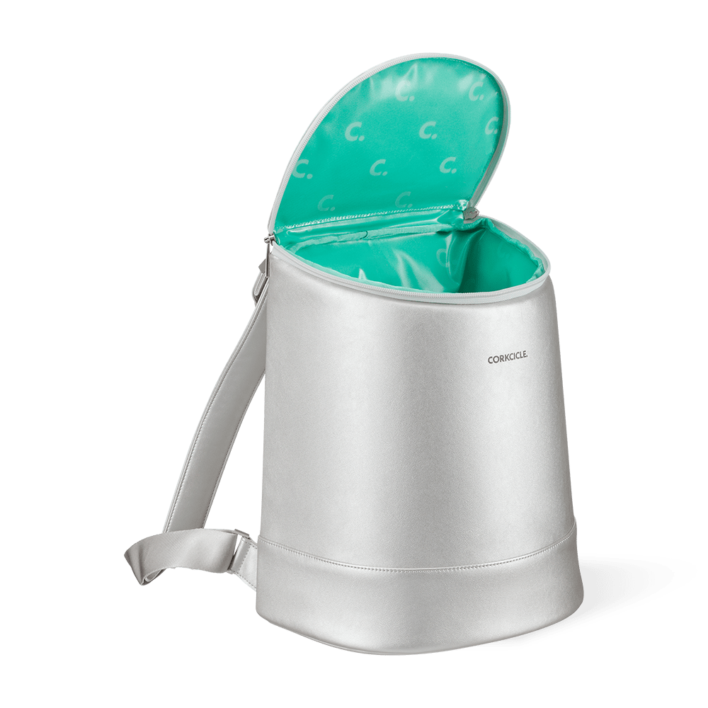 Corkcicle EOLA BUCKET COOLER good BAG Silver Color