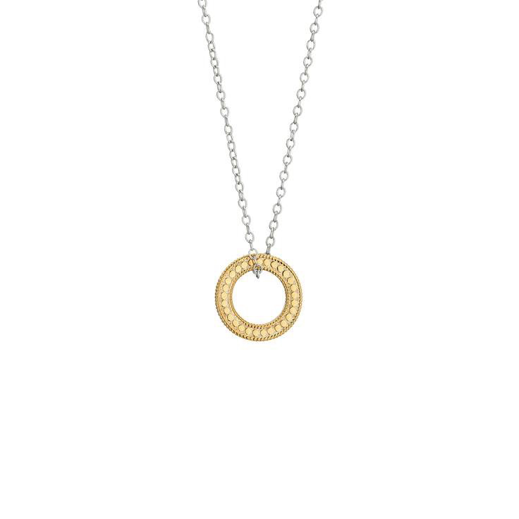 Circle of Life Open O Charity Pendant Necklace (RoseGold/Silver) | Anna Beck | Luby 