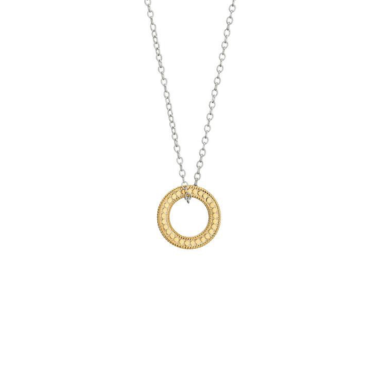 Circle of Life Open O Charity Pendant Necklace (RoseGold/Silver) | Anna Beck | Luby 