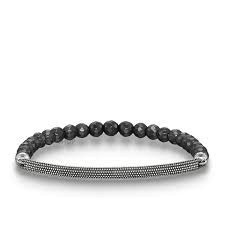 Pulsera de piedras de hematites de Katmandú (plata/gris)