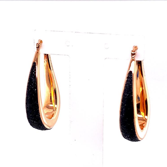 Earring Rose , Black Dust | Pesavento | Luby 