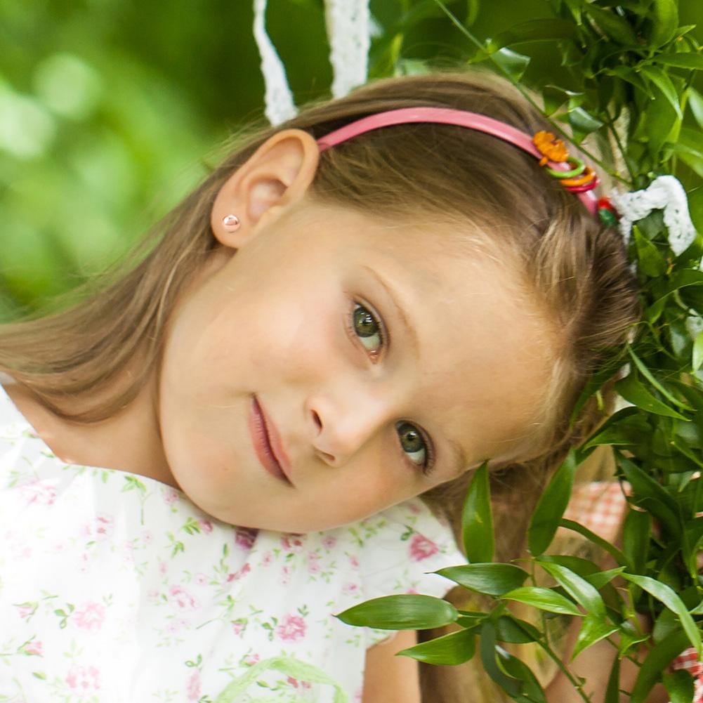 ROSE GOLD CLASSIC AND ELEGANT BALL STUD | Children Collection | Luby 