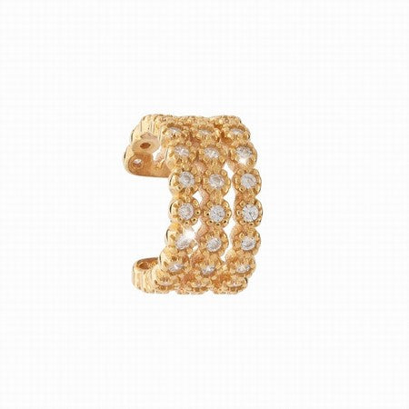 Nix Gold Ear Ring with Cz