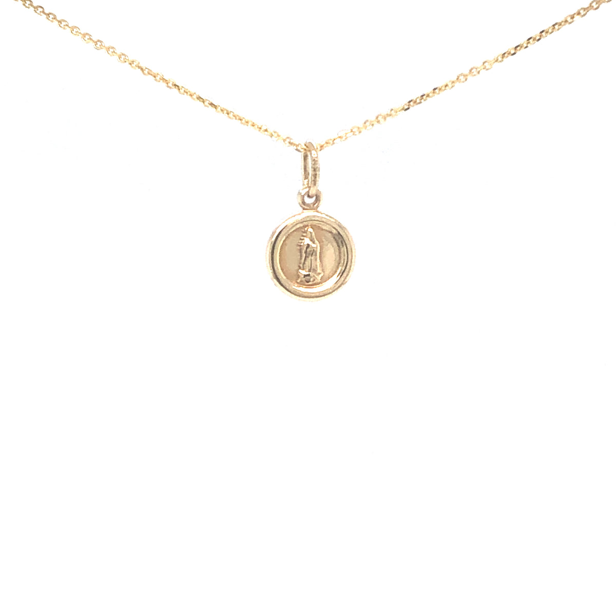 Mini Jesus & Virgin Mary Gold Pendant | Luby Gold Collection | Luby 
