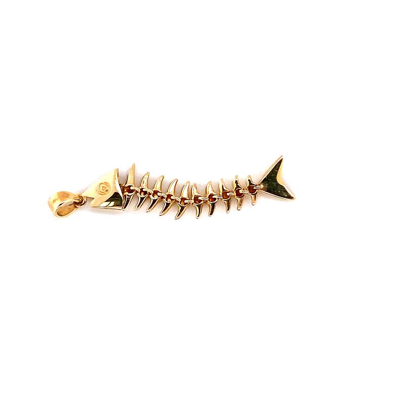 Fish Bones 14k Gold Pendant | Luby Gold Collection | Luby 