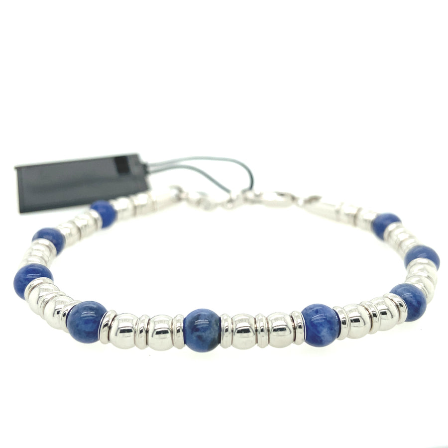 Pulsera de Plata y Abalorios de Colores