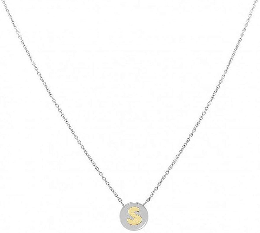 Letter S Silver & Gold Necklace