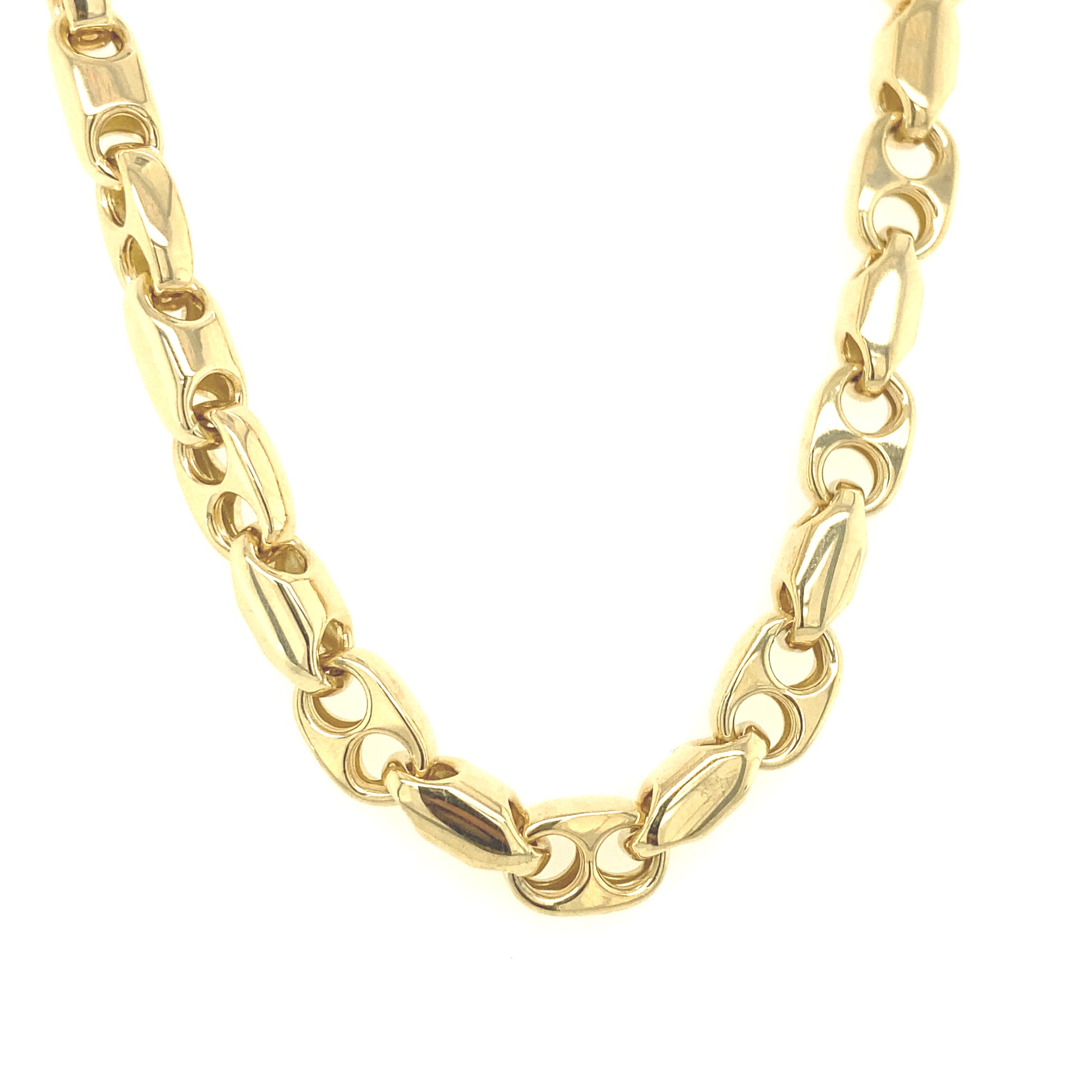 14k Gold Puff Gucci Link Chain | Luby Gold Collection | Luby 