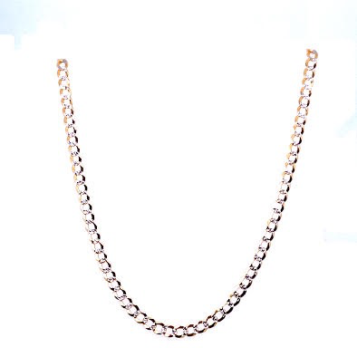 14K Cuban Link Two-Tone Gold Chain (3.3mm) | Luby Gold Collection | Luby 