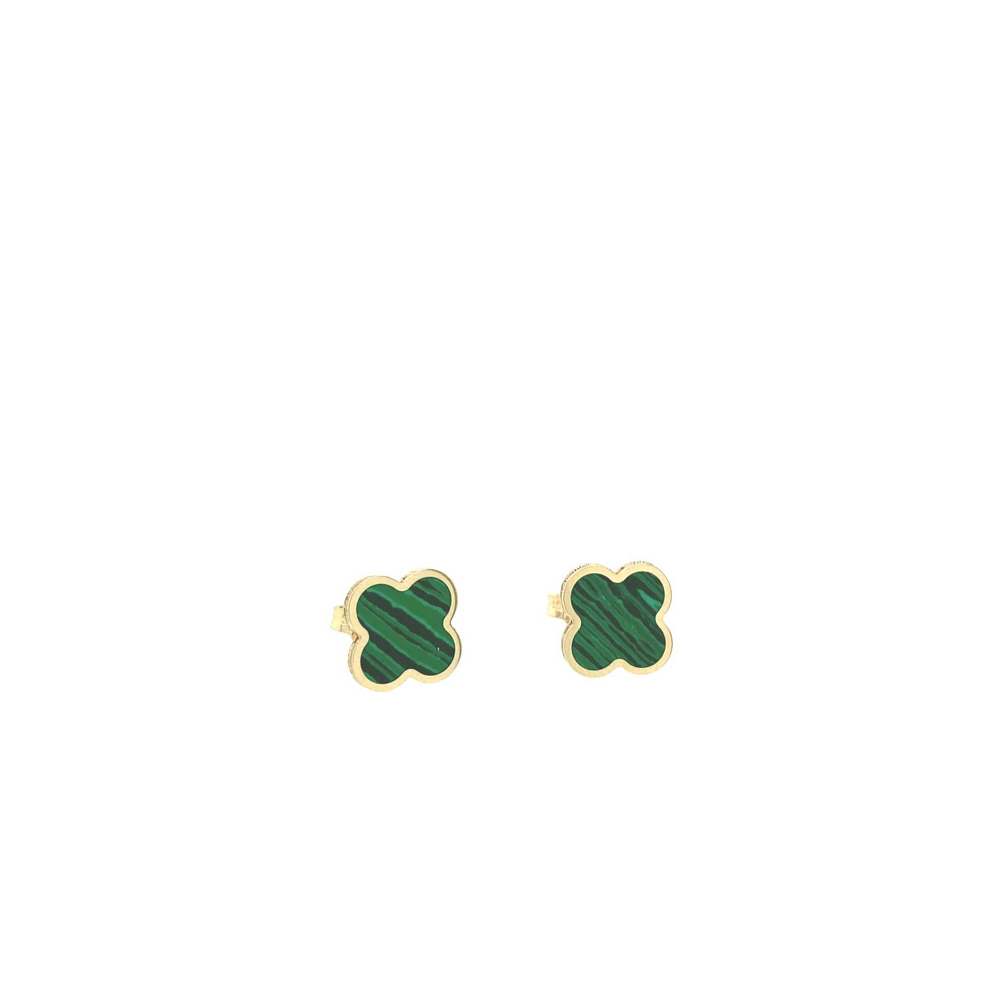 14K Gold Malachite Stud Earring | Luby Gold Collection | Luby 