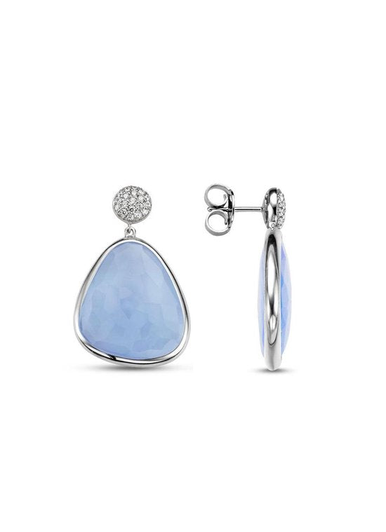 LIGHT BLUE STONE EARRINGS | Ti Sento Milano | Luby 