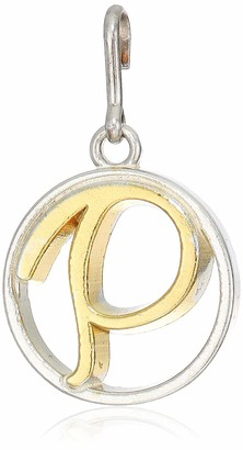 Two-Tone Letter P Charm (Silver/Gold) | Alex and Ani | Luby 