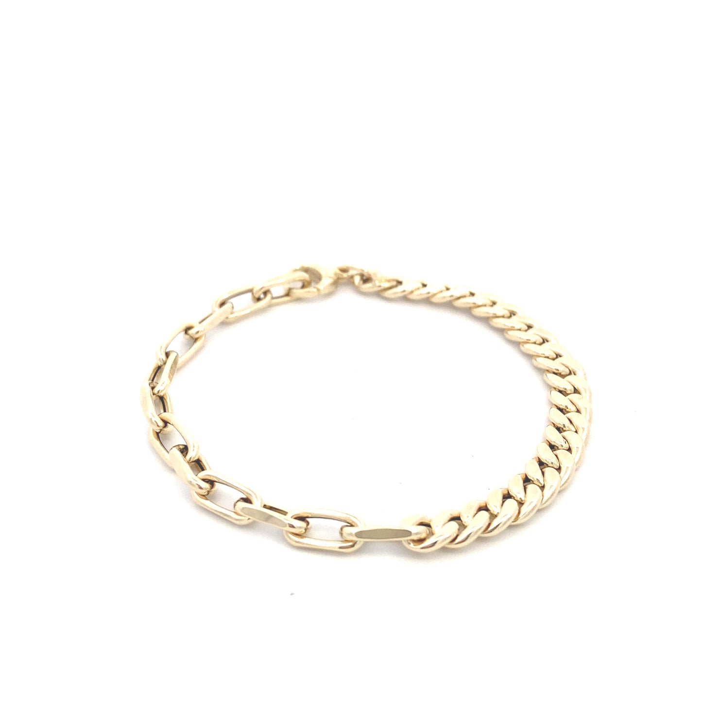 14K Gold Cuban Paper Clip Bracelet | Luby Gold Collection | Luby 