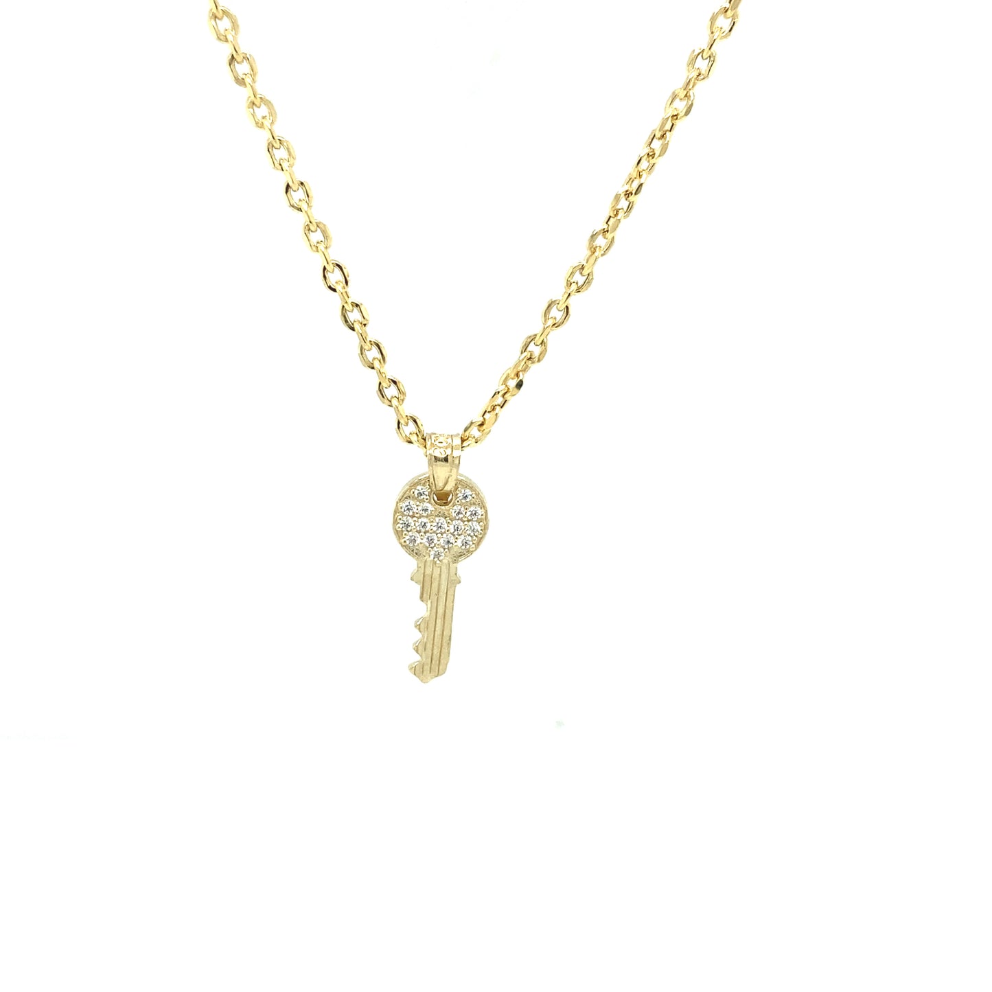 10K KEY WITH CZ PENDANT | Luby Gold Collection | Luby 