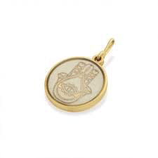 Hand of Fatima Etching Charm (14kt Gold) | Alex and Ani | Luby 