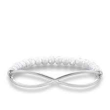 Infinity of Love Agate Stones Bracelet (Silver/White) | Thomas Sabo | Luby 