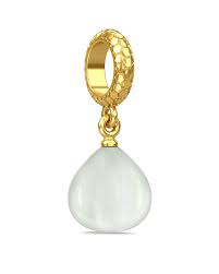 White Snake Eye Charm (Gold/White) | Endless Jewelry | Luby 