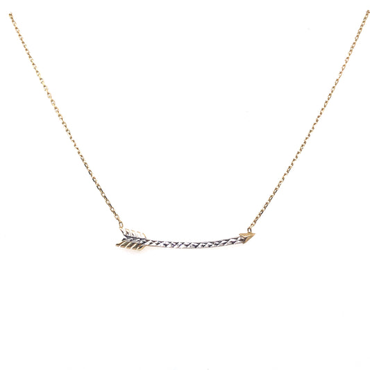 14K Arrow Two-Tone Gold Necklace | Luby Gold Collection | Luby 