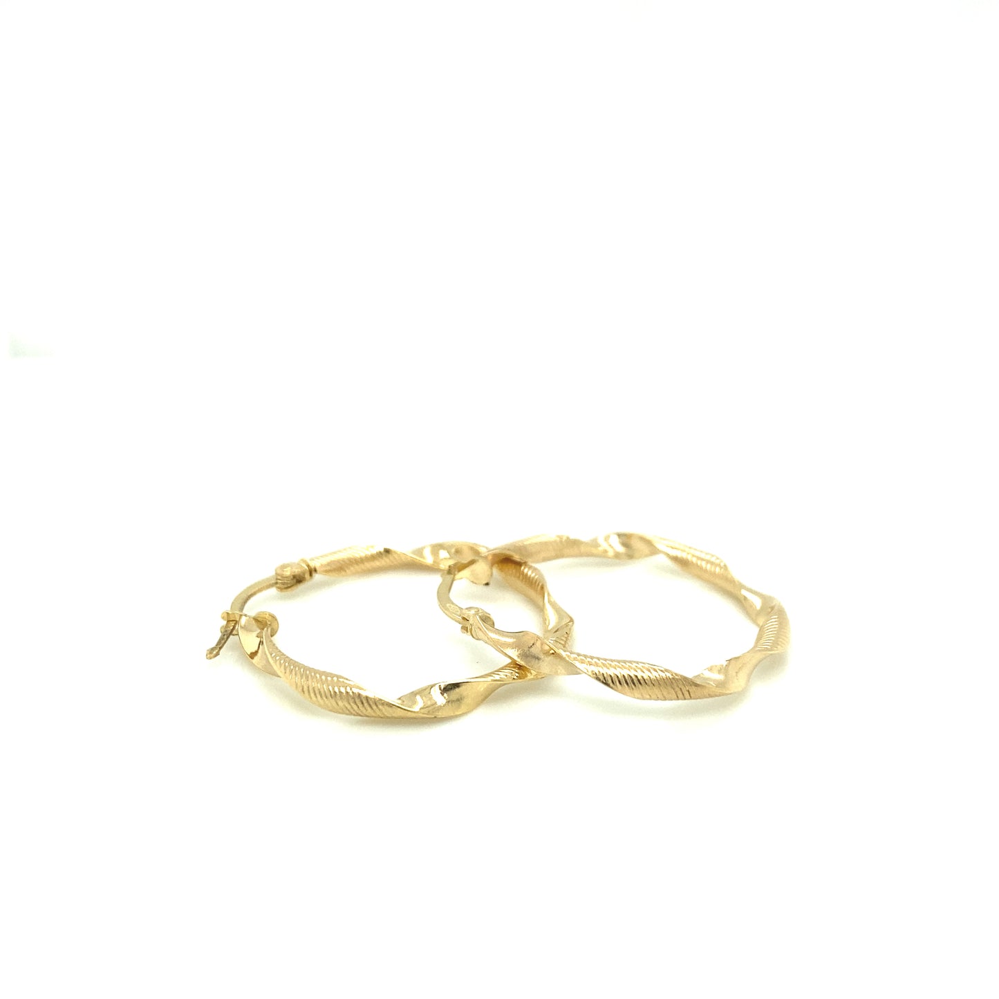 14K TWIST HOOPS EARRINGS | Luby Gold Collection | Luby 