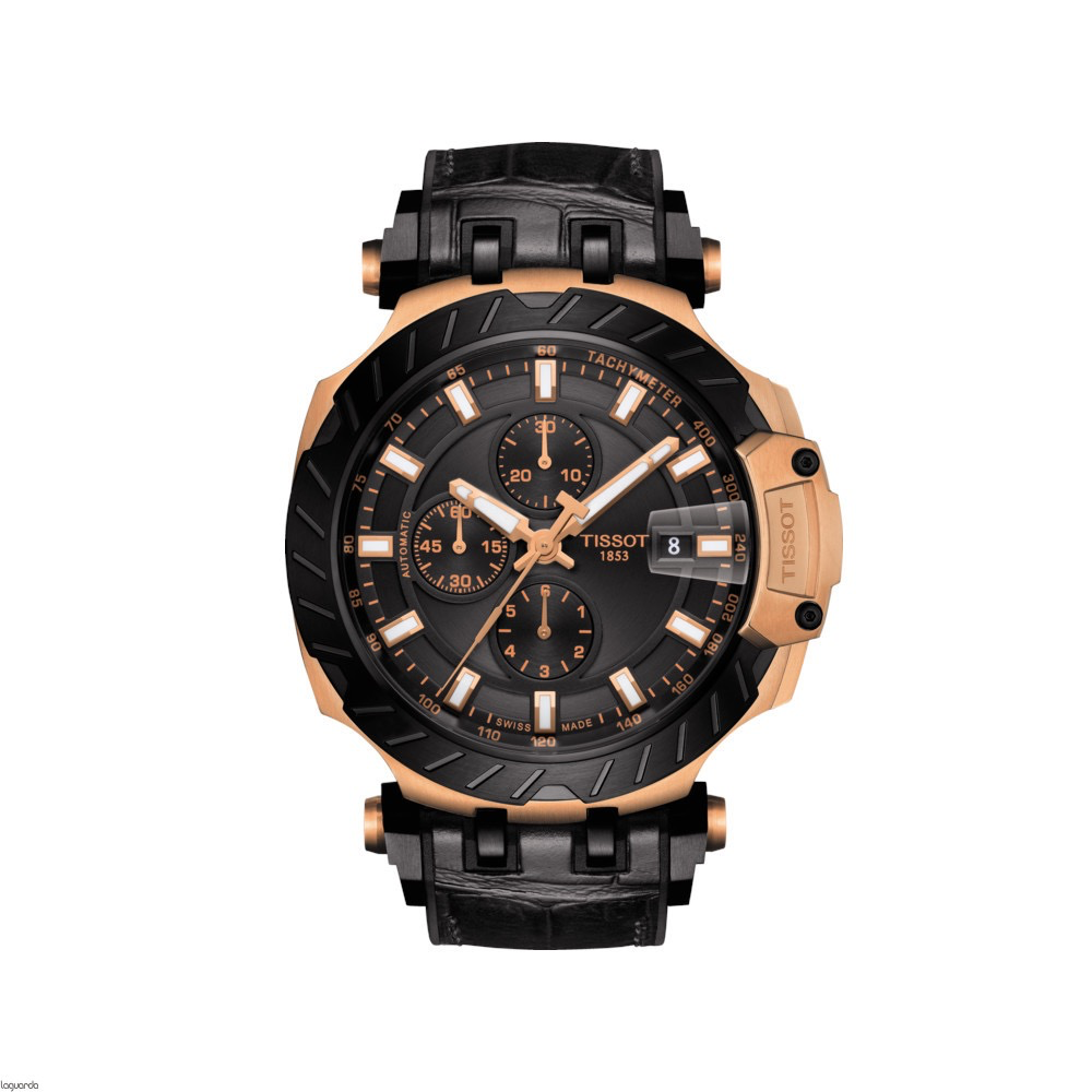 T-Race Automatic Chronograph (Black/Rose-Gold) | Tissot | Luby 