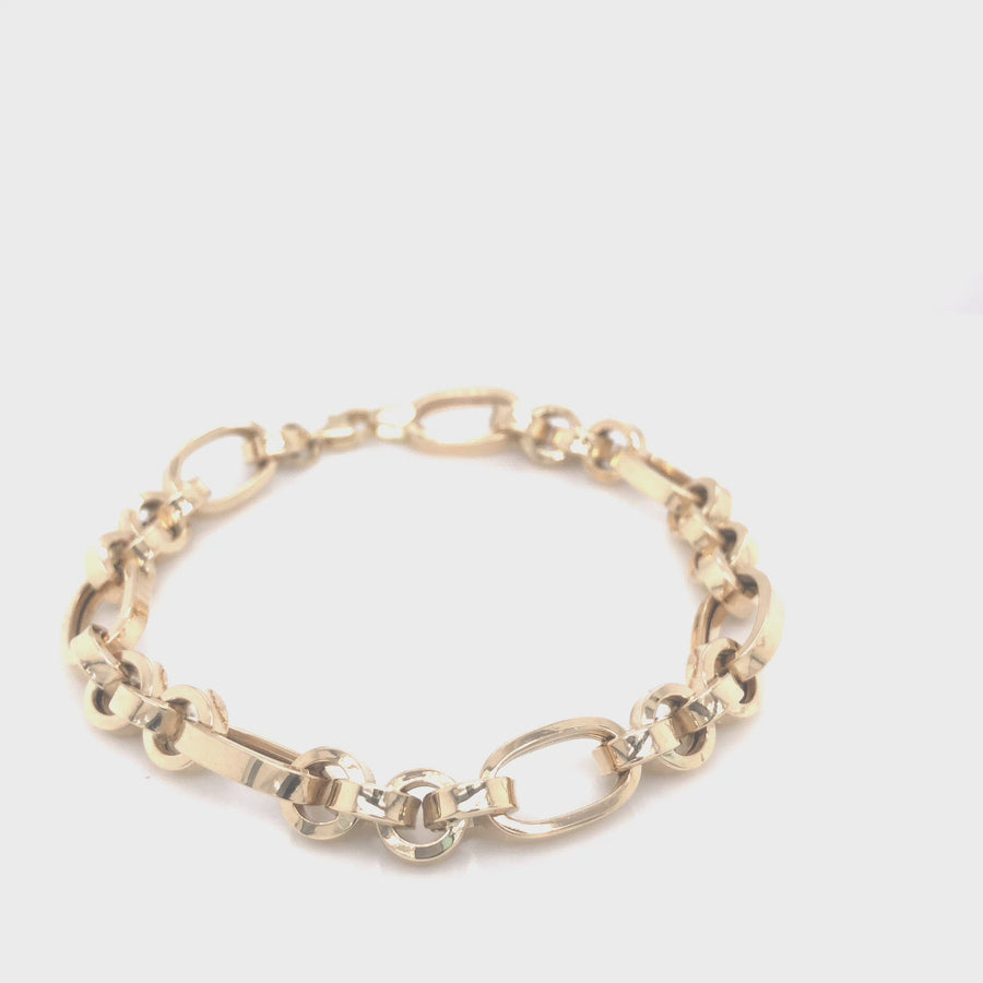 Brazalete de eslabones de oro de 14 quilates