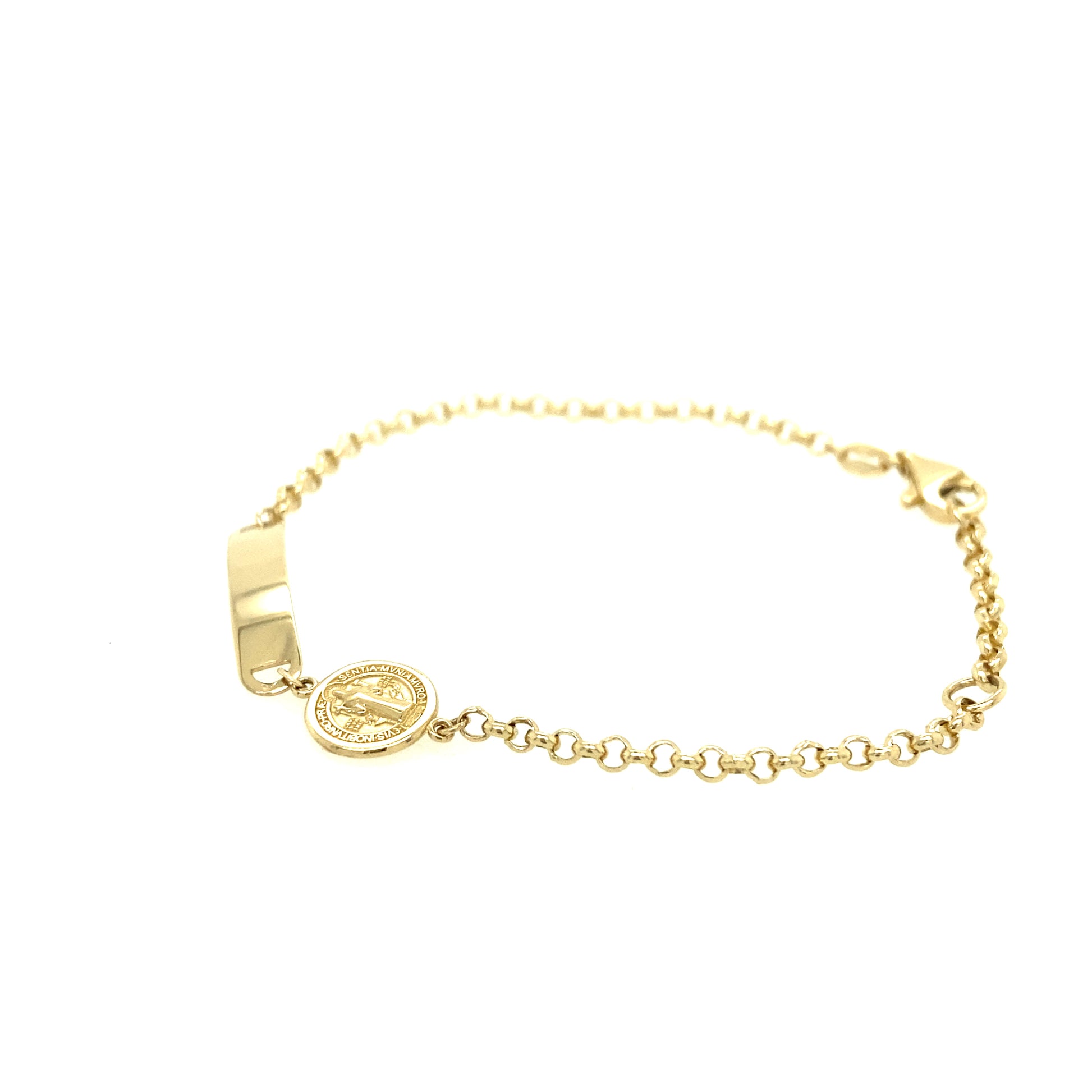 14K Gold Baby Bracelet with Jesus Image | Luby Gold Collection | Luby 