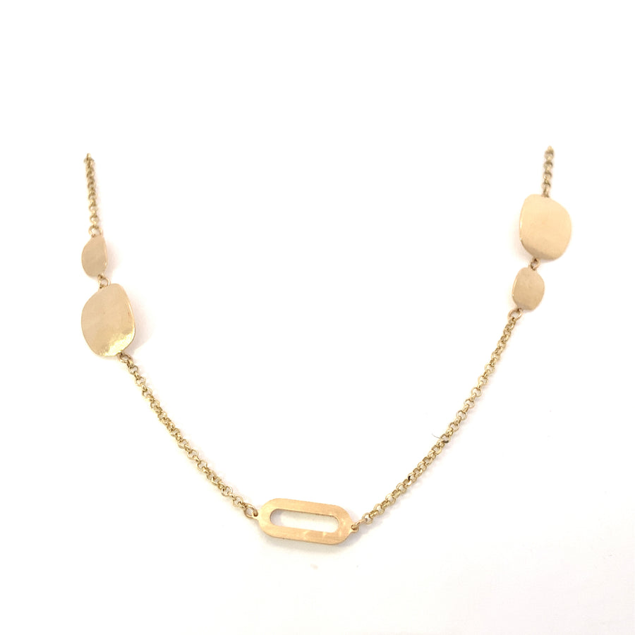 14K Gold Fancy Round Necklace