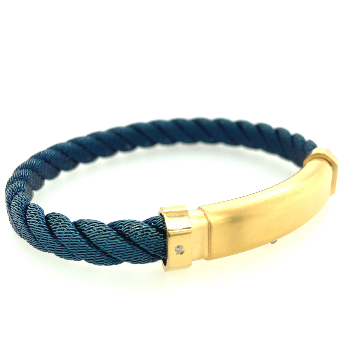 Borsari Gold Stainless Steel Rope Bangle | BORSARI | Luby 