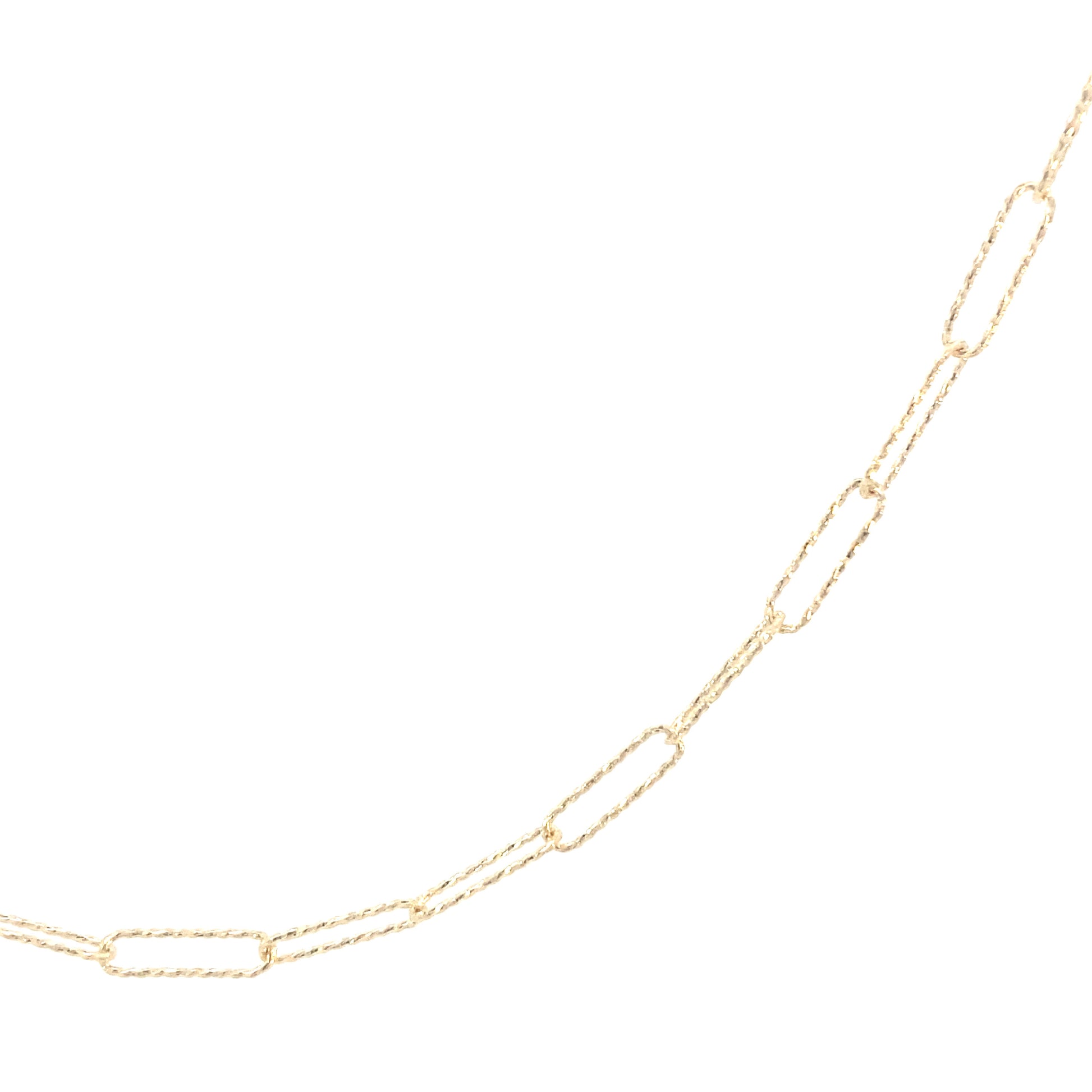 14K Gold Small Paper Clip Chain | Luby Gold Collection | Luby 