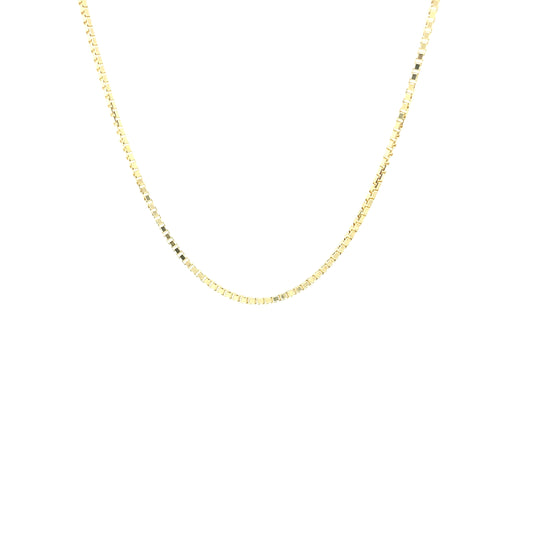 14K Box Chain Cut Diamond (18”) | Luby Gold Collection | Luby 