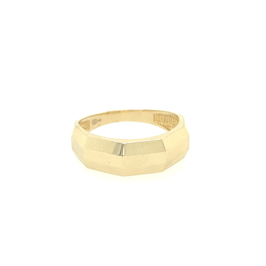 Anillo facetado de oro de 14 quilates