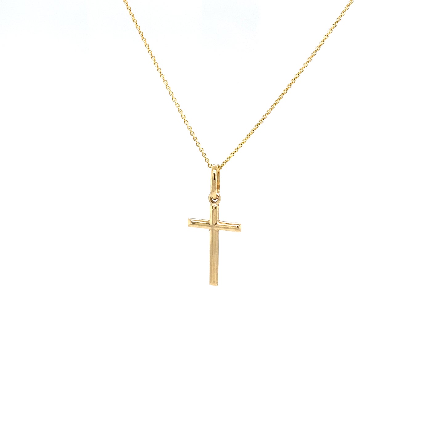 TUBE CROSS 14K GOLD PENDANT | Luby Gold Collection | Luby 