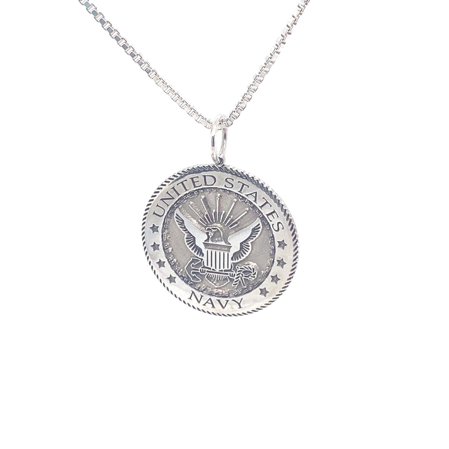 US Navy Custom Pendant in Sterling Silver | Luby Silver Collection | Luby 