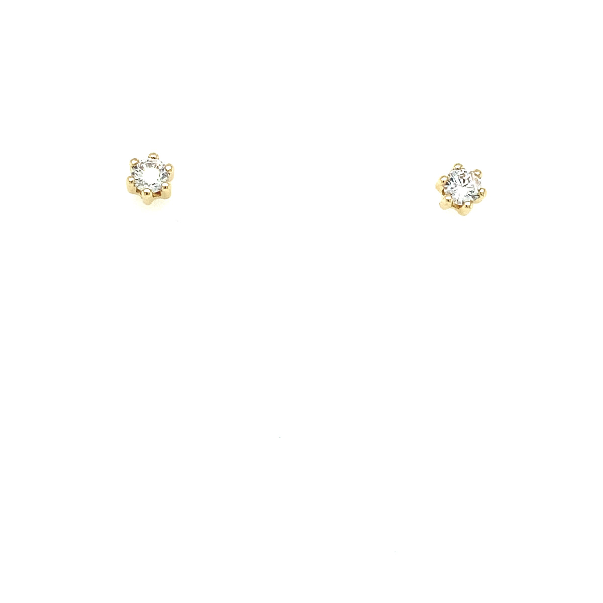 GOLD 6 PRONG CZ | Luby Gold Collection | Luby 