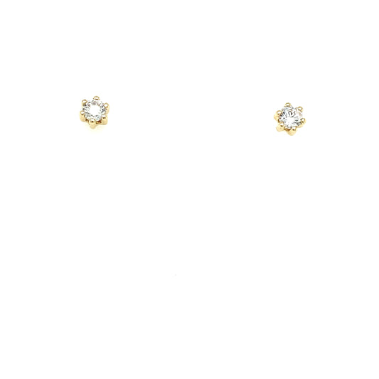 GOLD 6 PRONG CZ | Luby Gold Collection | Luby 