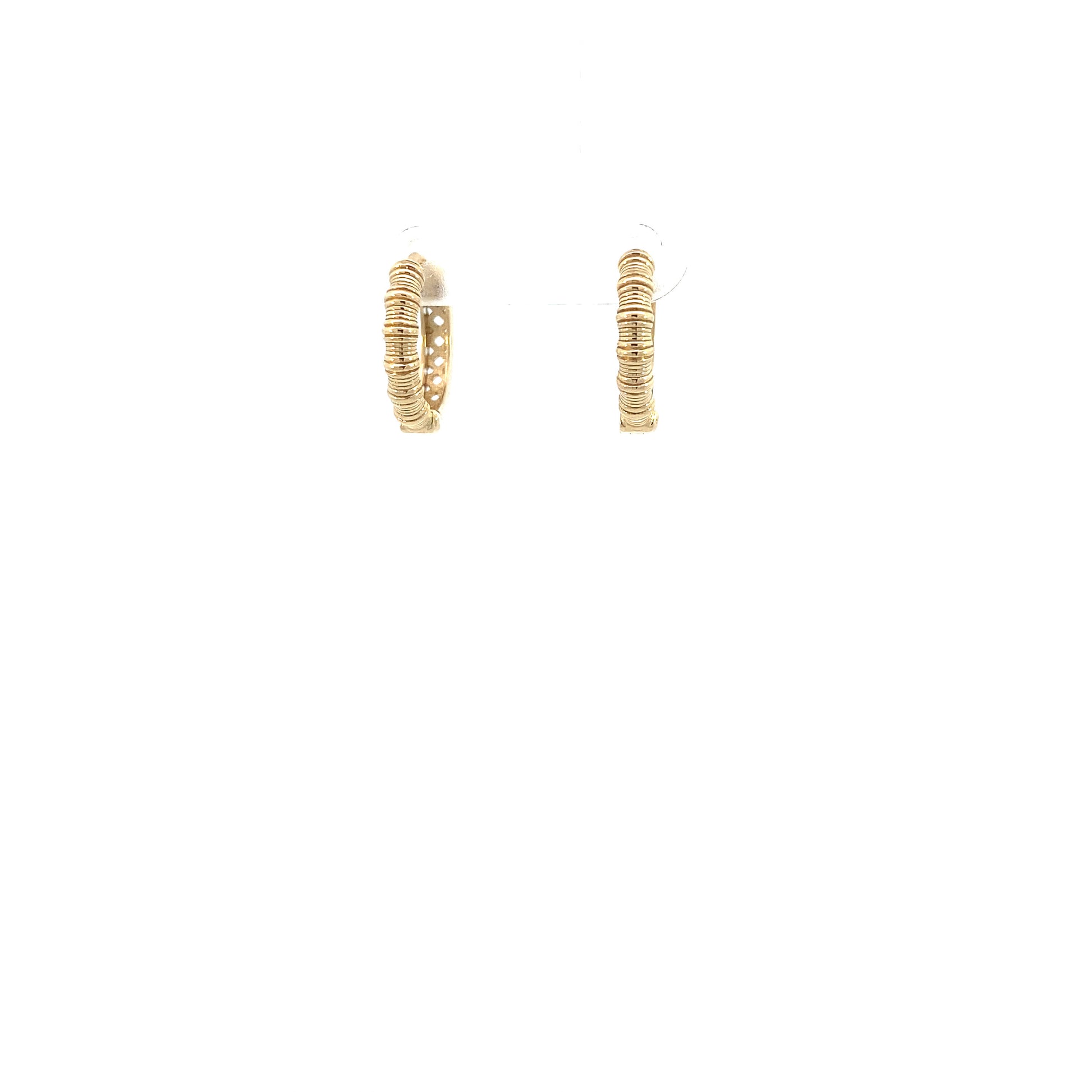 14K Gold Small Twist Link Hoop Small | Luby Gold Collection | Luby 