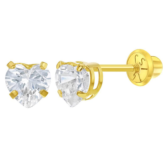 HEART CUBIC ZIRCONIA PRONG SET | Children Collection | Luby 