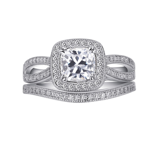 Cushion-Cut Wedding Ring and Band Set | LAFONN | Luby 