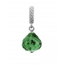 Encanto de gota misteriosa esmeralda (plata/verde)